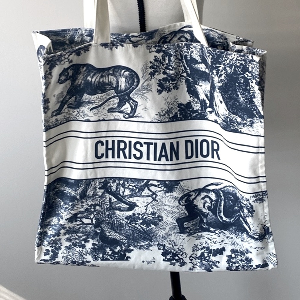 Dior Blue and White Toile Christian Dior Tote